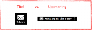 Titel vs. Uppmaning